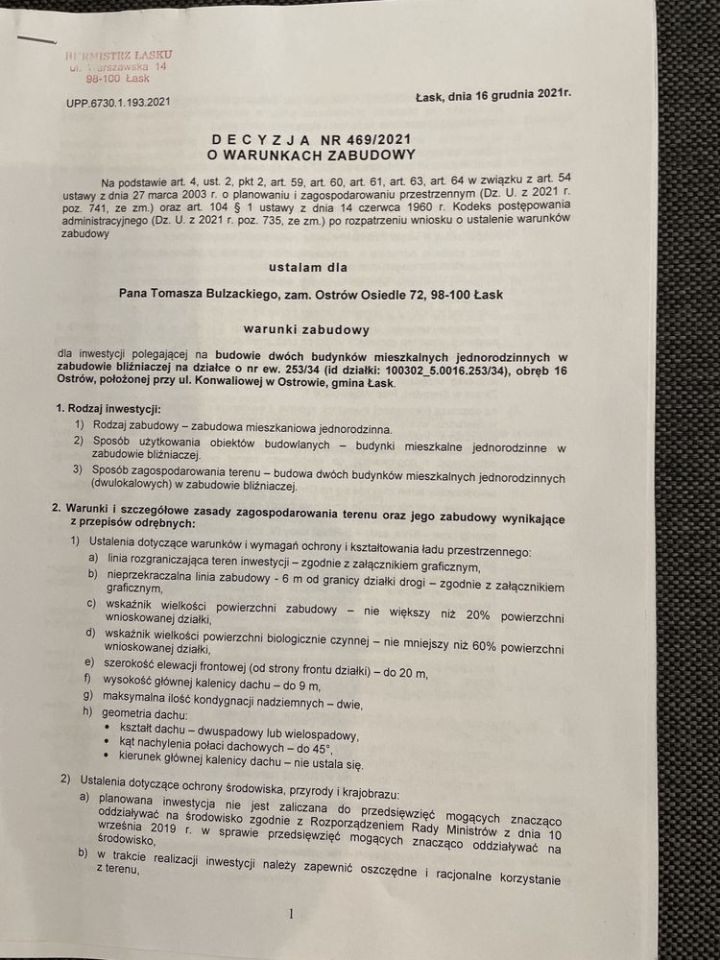 Działka budowlana Ostrów, ul. Konwaliowa. Zdjęcie 5