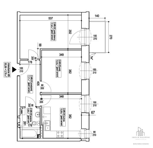 Mieszkanie 2-pokojowe Wrocław, ul. Zygmunta Krasińskiego. Zdjęcie 12