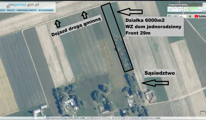 Działka rolno-budowlana Grodzisk Kolonia Grodzisk