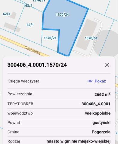 Działka inwestycyjna Pogorzela, ul. Gostyńska. Zdjęcie 1