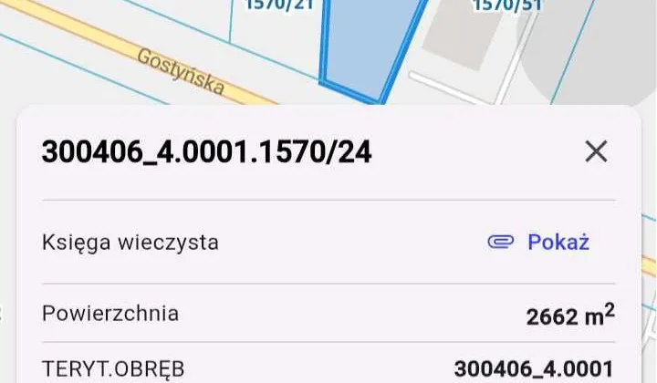 Działka inwestycyjna Pogorzela, ul. Gostyńska