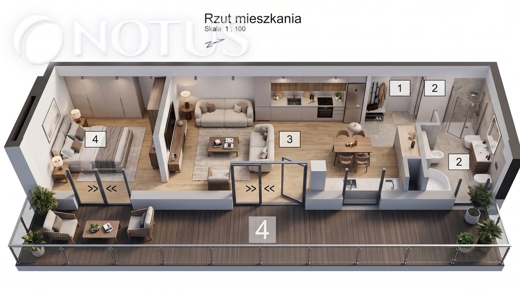 Mieszkanie 2-pokojowe Gliwice Łabędy, ul. Jerzego Bajana. Zdjęcie 2