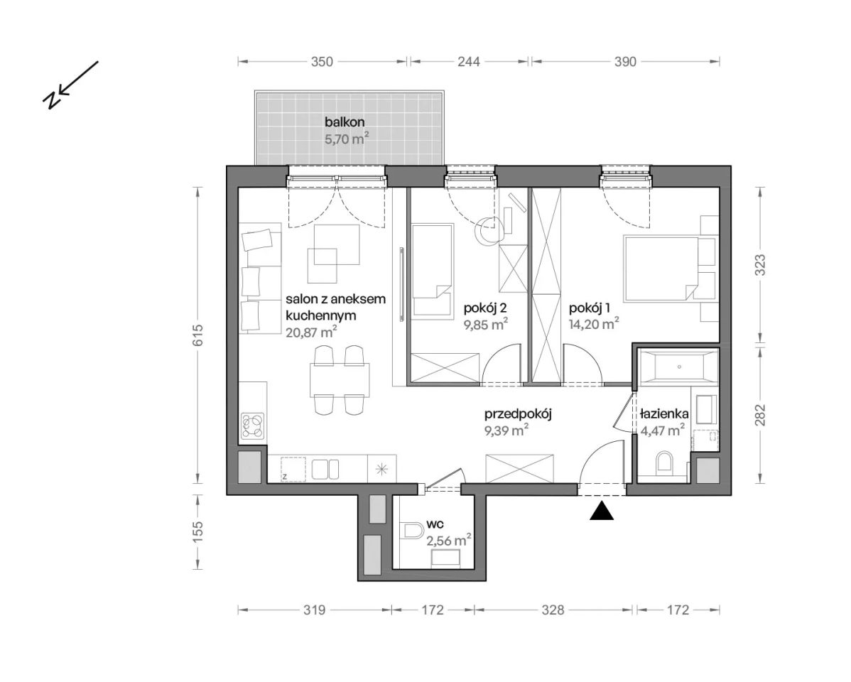 Mieszkanie 3-pokojowe Katowice Brynów, ul. Ceglana. Zdjęcie 7