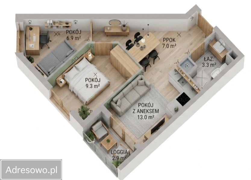 Mieszkanie 3-pokojowe Warszawa Białołęka, ul. Dionizosa. Zdjęcie 2