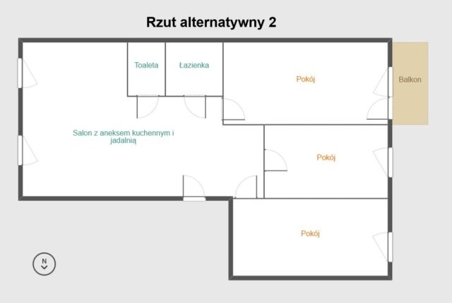 Mieszkanie 3-pokojowe Rzeszów, ul. Kujawska. Zdjęcie 11