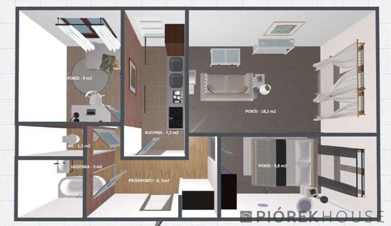 Mieszkanie 3-pokojowe Warszawa Bielany, ul. Marii Dąbrowskiej. Zdjęcie 16