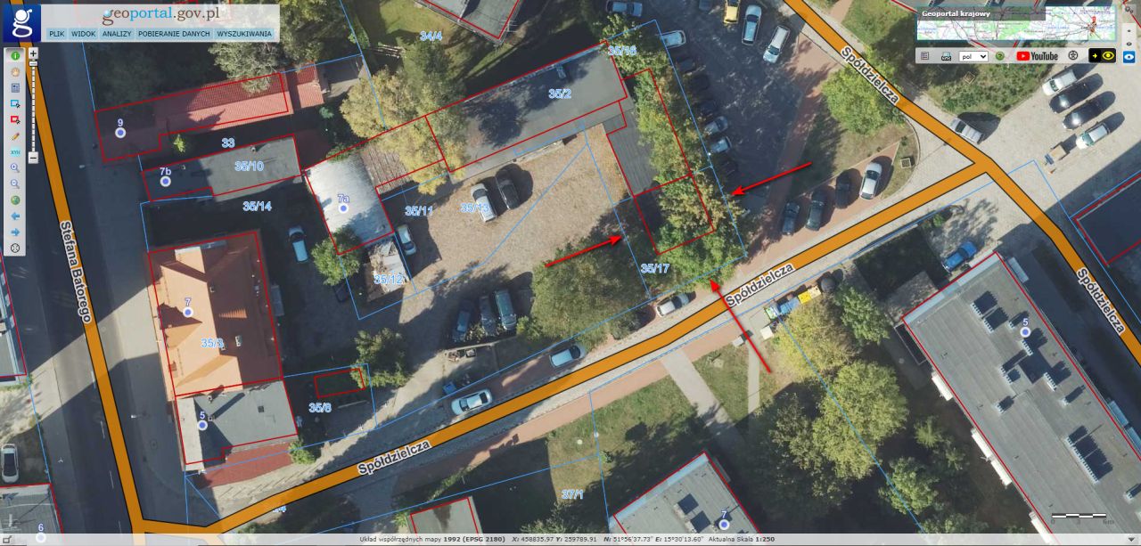 Działka budowlana Zielona Góra Centrum, ul. Spółdzielcza