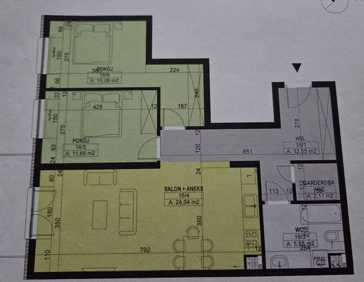 Mieszkanie 3-pokojowe Kościan, os. Konstytucji 3 Maja. Zdjęcie 8