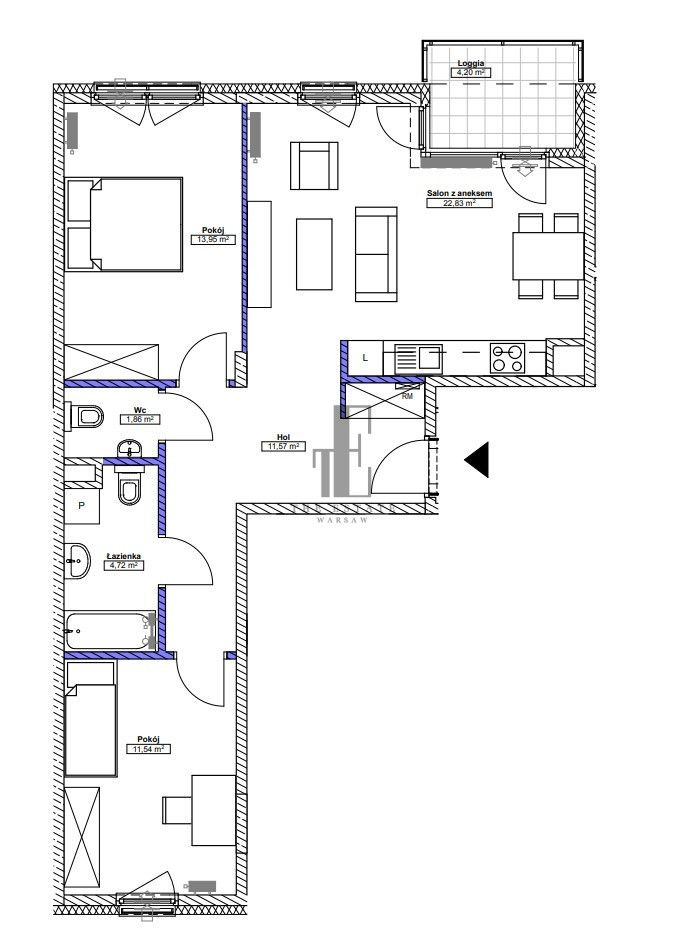 Mieszkanie 3-pokojowe Warszawa Wilanów, ul. Herbu Szreniawa. Zdjęcie 15