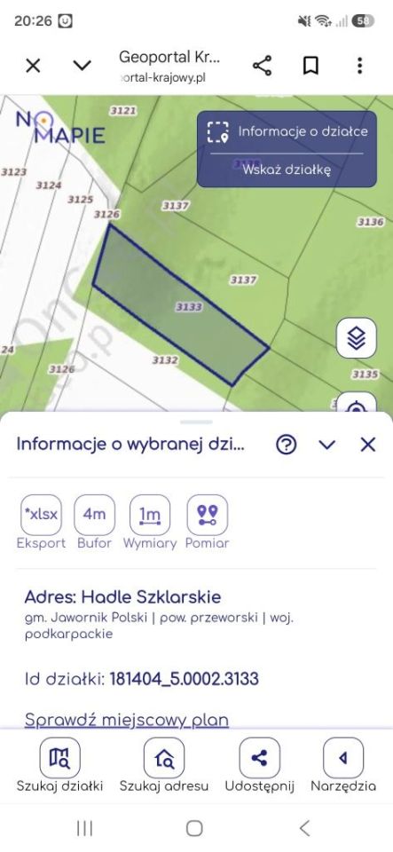 Działka rolna Hadle Szklarskie. Zdjęcie 1