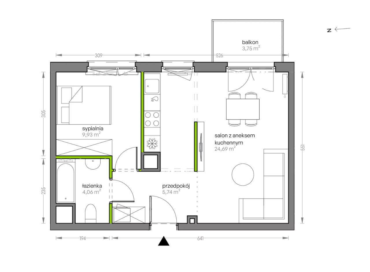Mieszkanie 2-pokojowe Kraków Płaszów, ul. Myśliwska. Zdjęcie 25