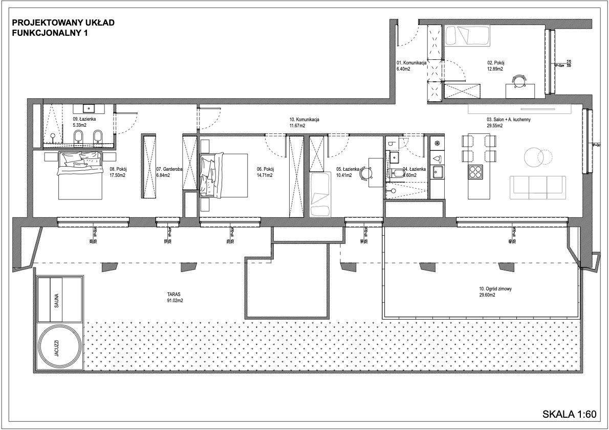 Mieszkanie 4-pokojowe Poznań Centrum, ul. Kolejowa. Zdjęcie 16