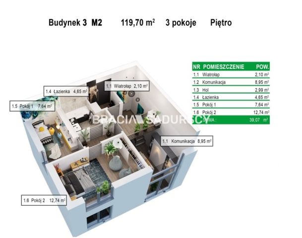 Mieszkanie 3-pokojowe Balice. Zdjęcie 39