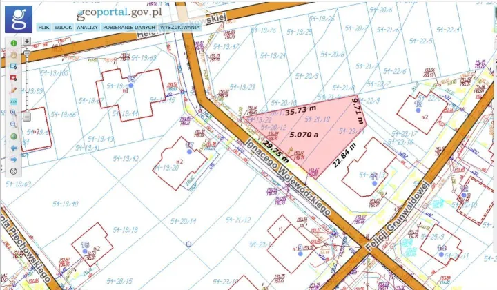 Działka budowlana Siedlce, ul. Ignacego Wojewódzkiego