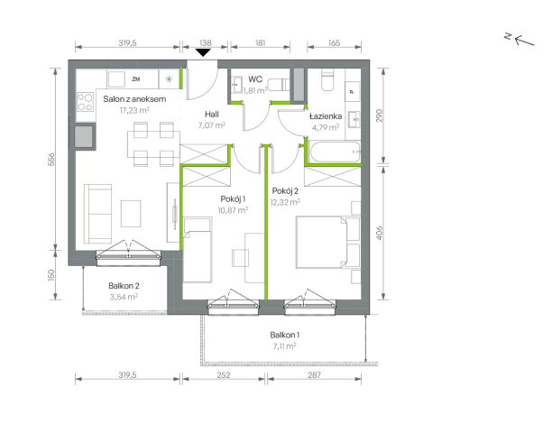 Mieszkanie 3-pokojowe Warszawa Targówek, ul. Oliwska. Zdjęcie 16