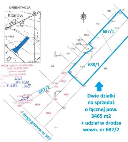 Działka budowlana Kozłów. Zdjęcie 2
