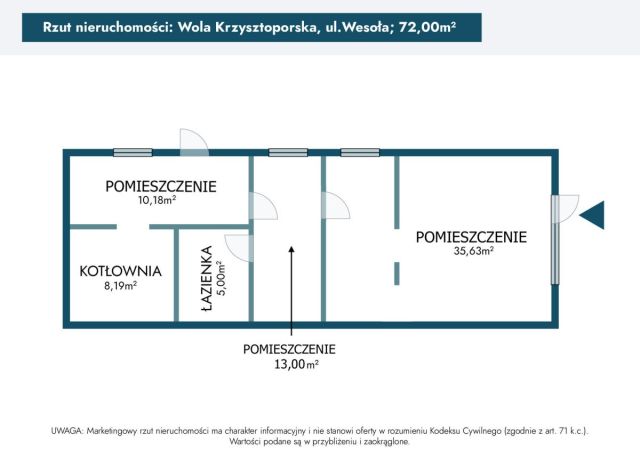dom wolnostojący, 2 pokoje Wola Krzysztoporska, ul. Wesoła. Zdjęcie 12