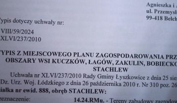 Działka rolno-budowlana Stachlew