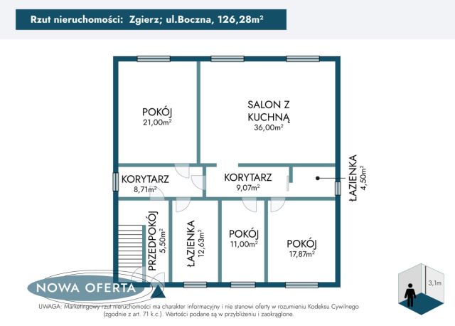 dom wolnostojący, 4 pokoje Zgierz Proboszczewice, ul. Boczna. Zdjęcie 23