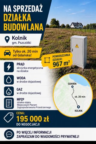 Działka budowlana Kolnik, ul. Dwie Topole. Zdjęcie 1