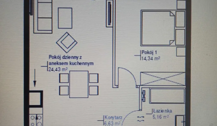 Mieszkanie 2-pokojowe Gniezno, ul. Witolda Gombrowicza
