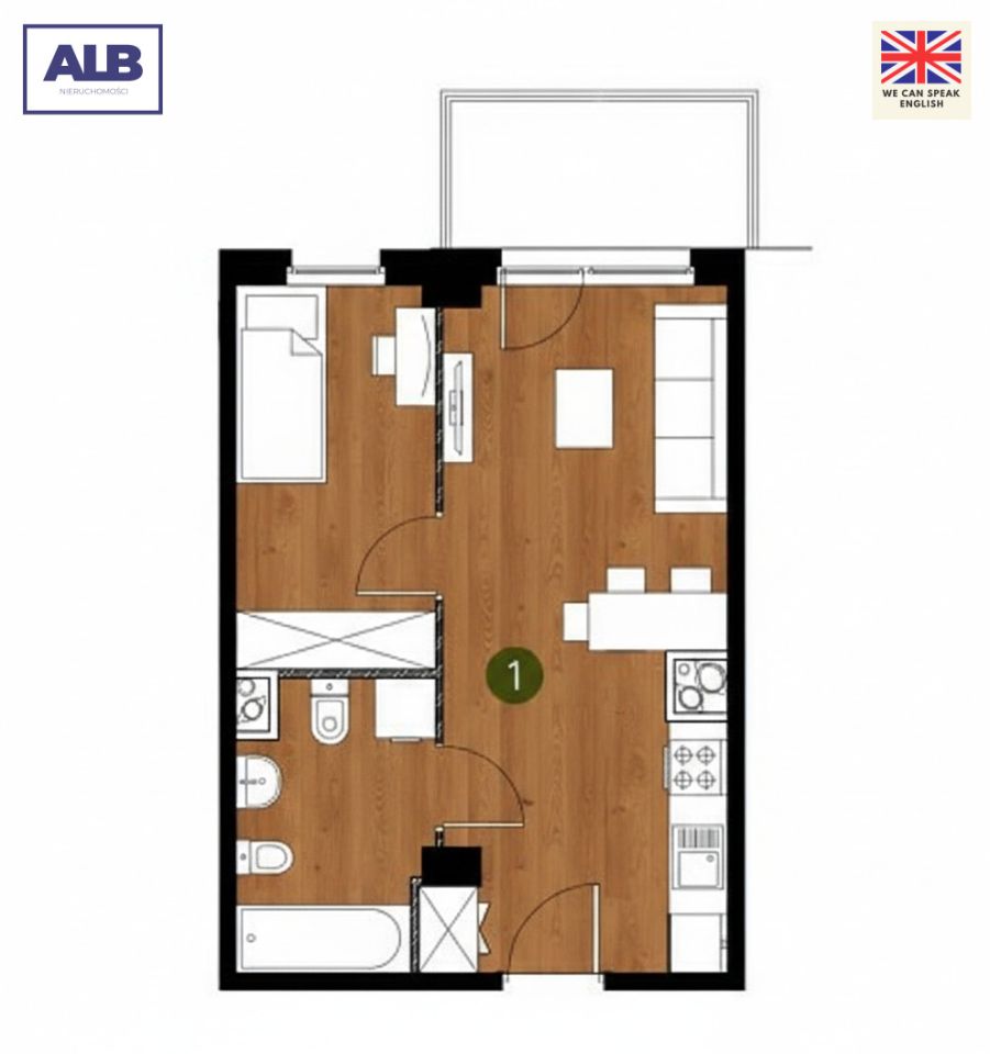 Mieszkanie 2-pokojowe Gdańsk Młyniska. Zdjęcie 2