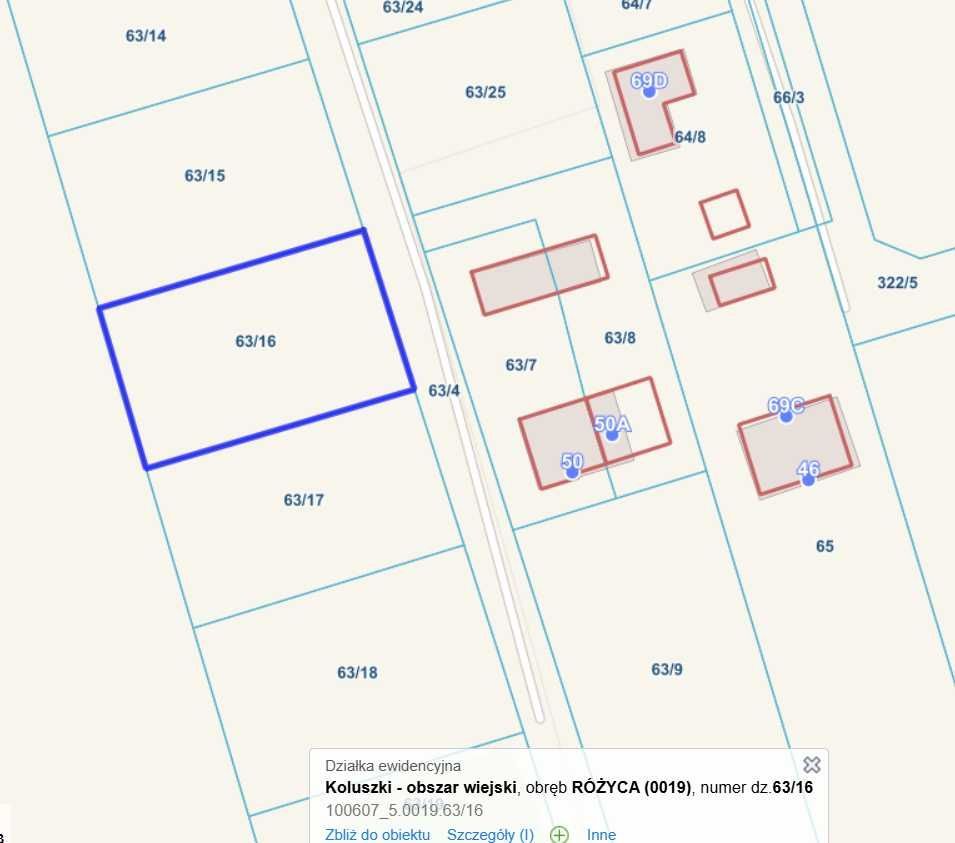 Działka budowlana Różyca