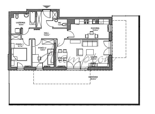 Mieszkanie 3-pokojowe Warszawa Mokotów, ul. Rajska. Zdjęcie 7