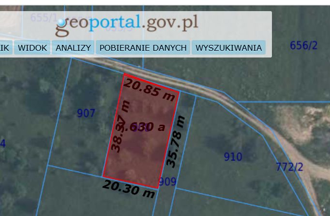 Działka budowlana Ryczówek Pod Lasem, ul. Krzewowa. Zdjęcie 2