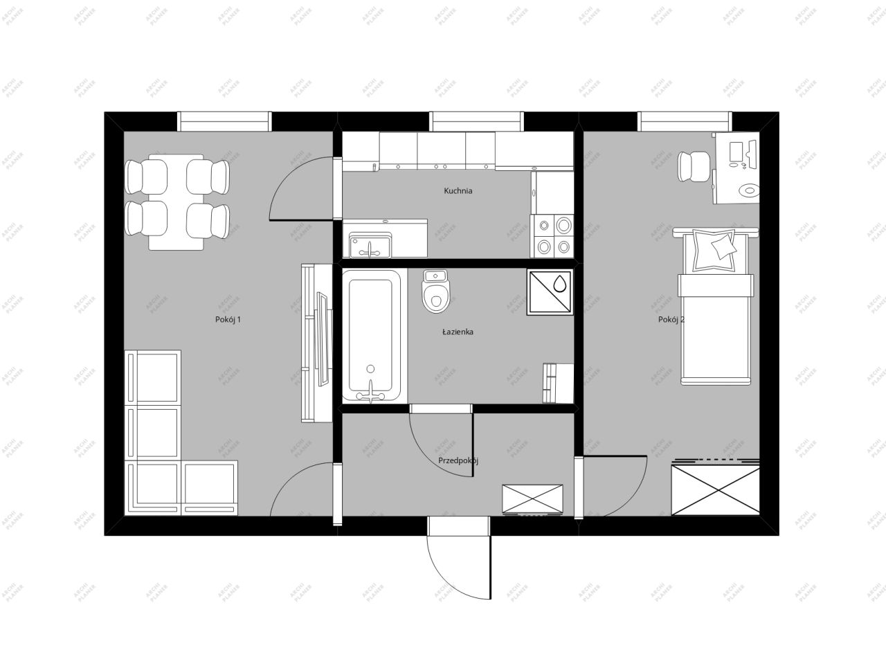Mieszkanie 2-pokojowe Elbląg Centrum, ul. Wawrzyńca Pilgrima. Zdjęcie 2