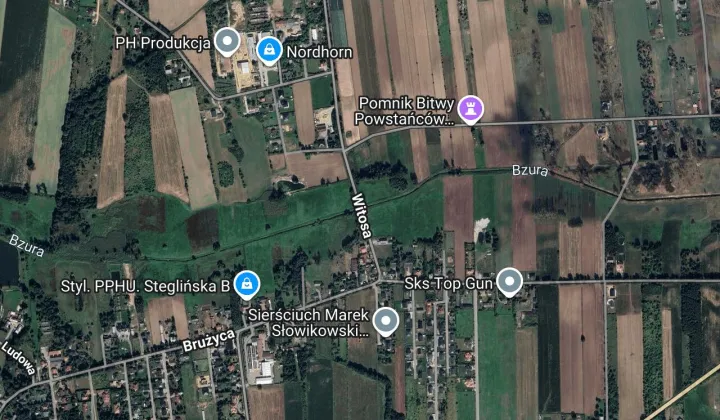 Działka rolno-budowlana Aleksandrów Łódzki Brużyca Wielka, ul. Wincentego Witosa