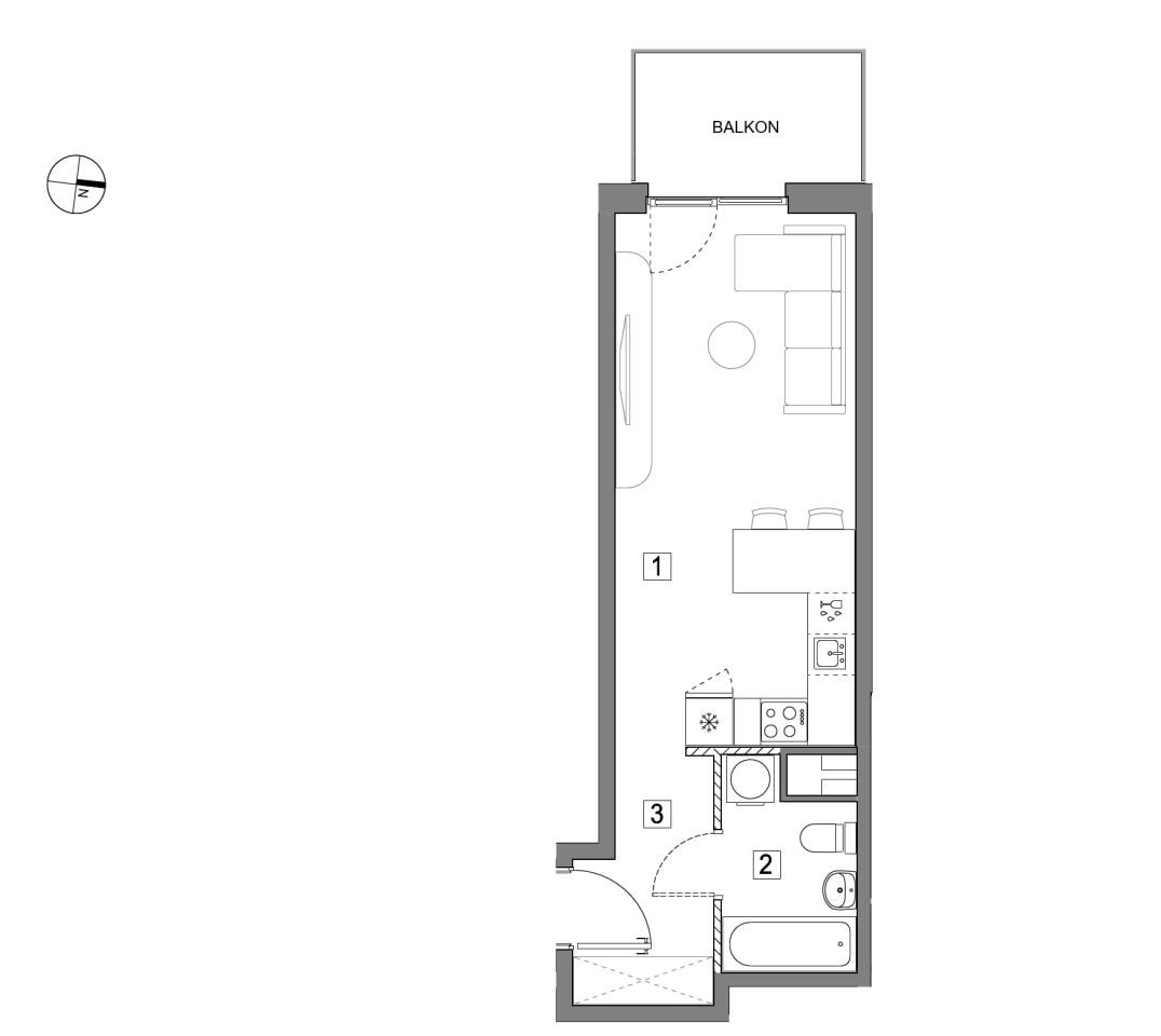 Mieszkanie 1-pokojowe Łódź Polesie, ul. Wołowa. Zdjęcie 6