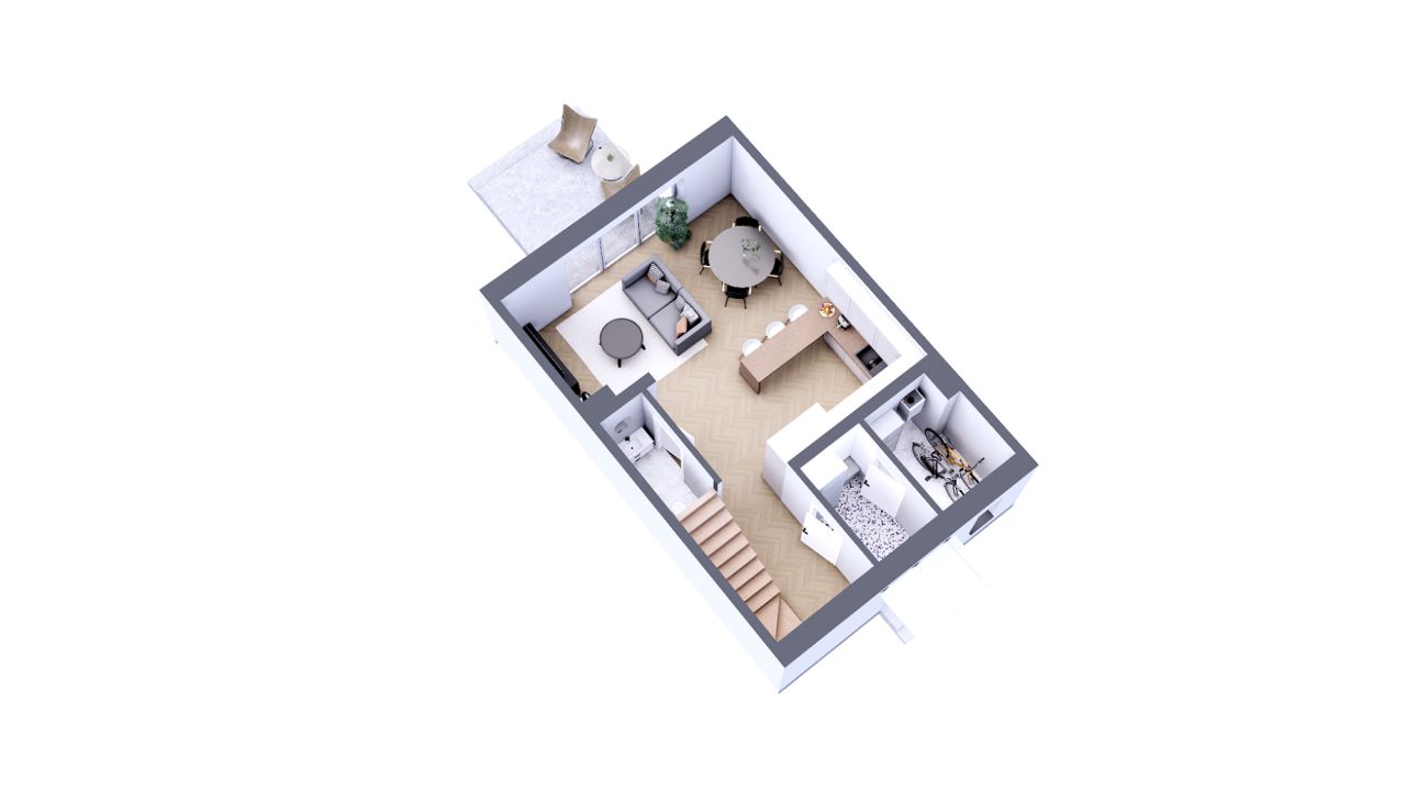 dom szeregowy, 5 pokoi Lewin Brzeski. Zdjęcie 7