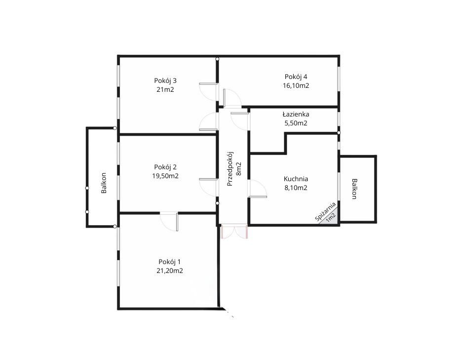 Mieszkanie 4-pokojowe Opole Śródmieście, ul. Augustyna Kośnego. Zdjęcie 17