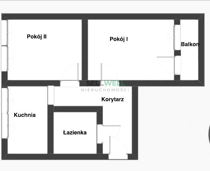 Mieszkanie 2-pokojowe Łódź Bałuty, ul. Obornicka. Zdjęcie 12
