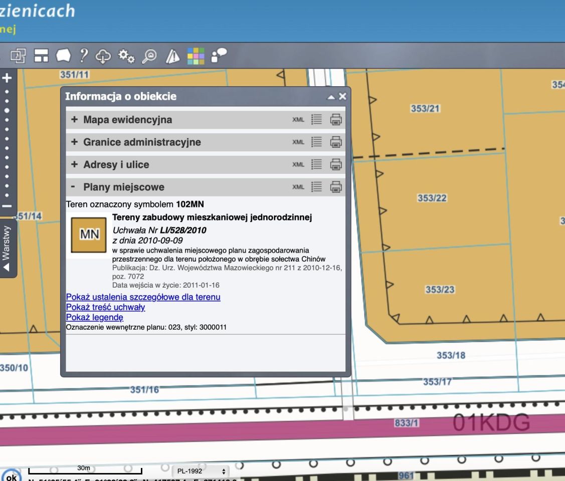 Działka budowlana Chinów Stary Chinów. Zdjęcie 5