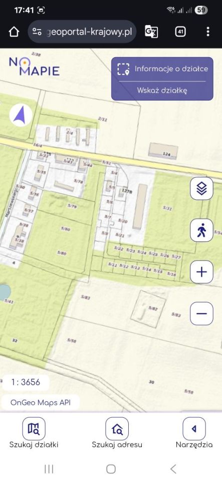 Działka rod Pilaszków