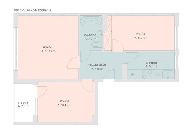 Mieszkanie 3-pokojowe Warszawa Mokotów, ul. Konstancińska. Zdjęcie 19