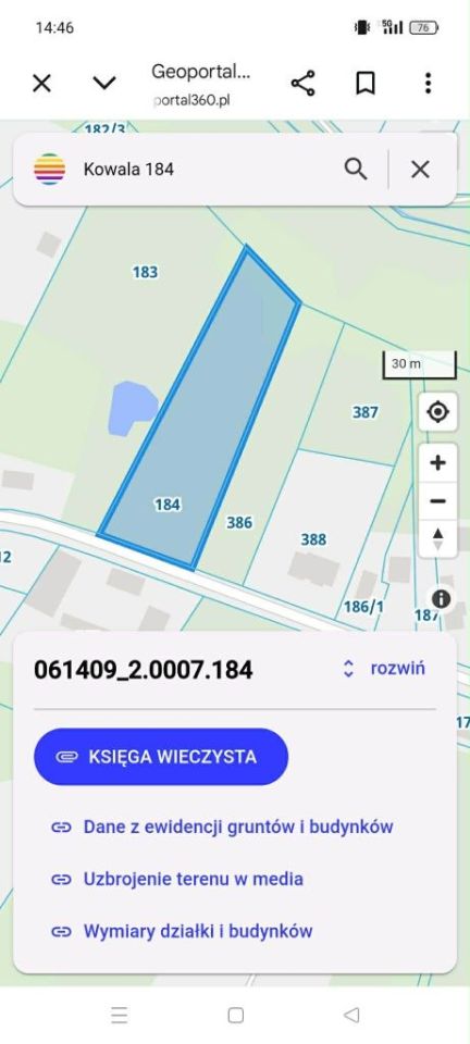 Działka rolno-budowlana Kowala. Zdjęcie 2