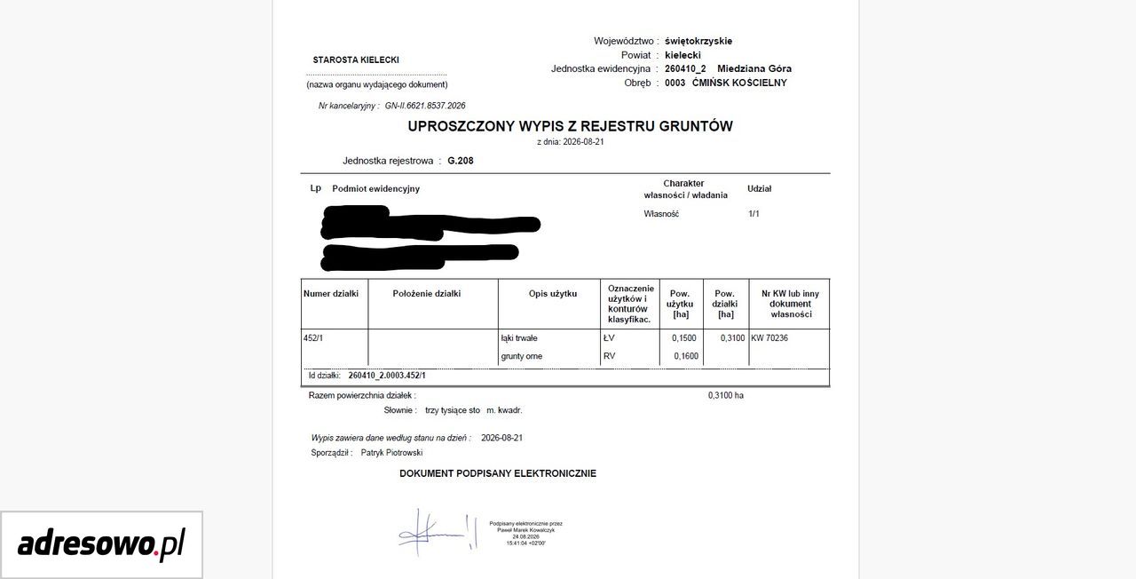 Działka budowlana Ćmińsk, ul. Wykień. Zdjęcie 9