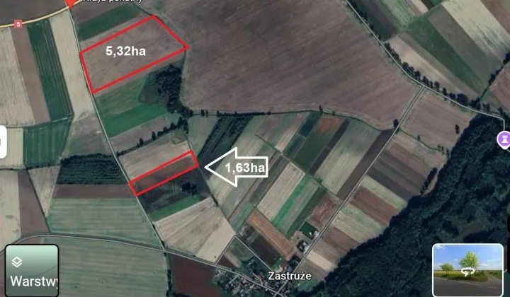 Działka rolna Zastruże
