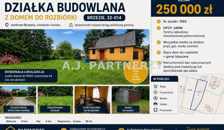 Działka budowlana Brzezie