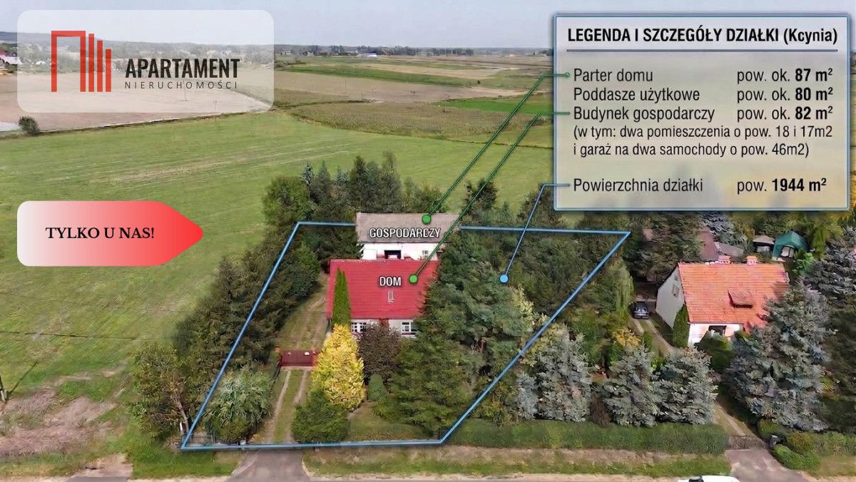 dom wolnostojący, 3 pokoje Kcynia. Zdjęcie 2
