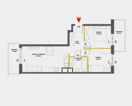 Mieszkanie 3-pokojowe Warszawa Mokotów, ul. Chodakowska. Zdjęcie 5