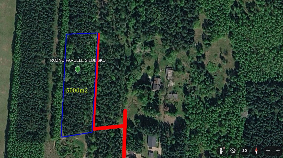 Działka siedliskowa Rożno-Parcele, ul. Malinowa. Zdjęcie 1