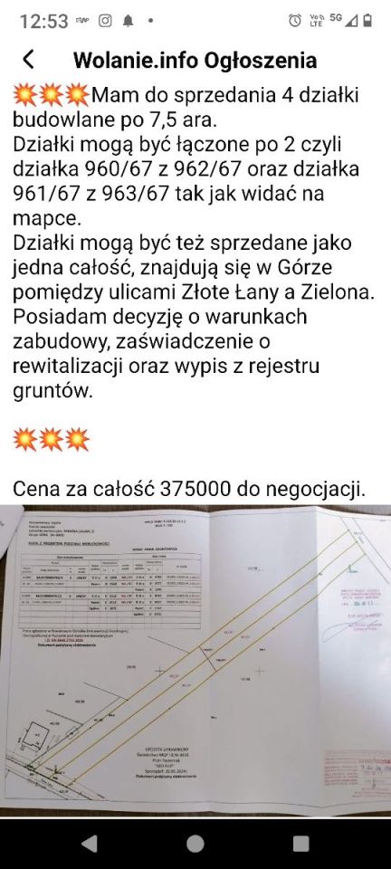 Działka budowlana Góra. Zdjęcie 2