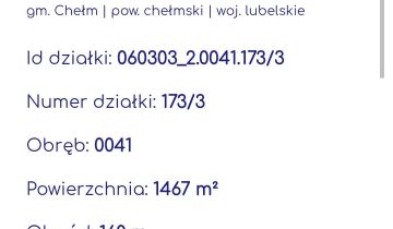 Działka rolno-budowlana Chełm Żółtańce