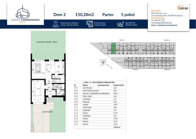 dom szeregowy, 5 pokoi Ostrołęka, ul. Stefana Żeromskiego. Zdjęcie 4