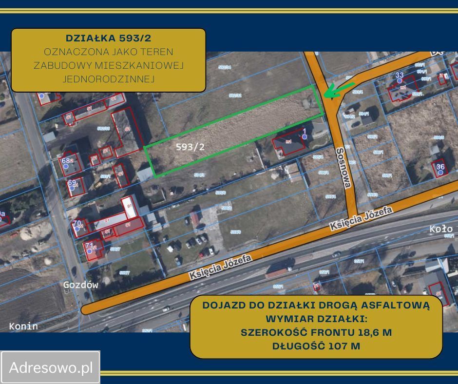 Działka budowlana Gozdów. Zdjęcie 4