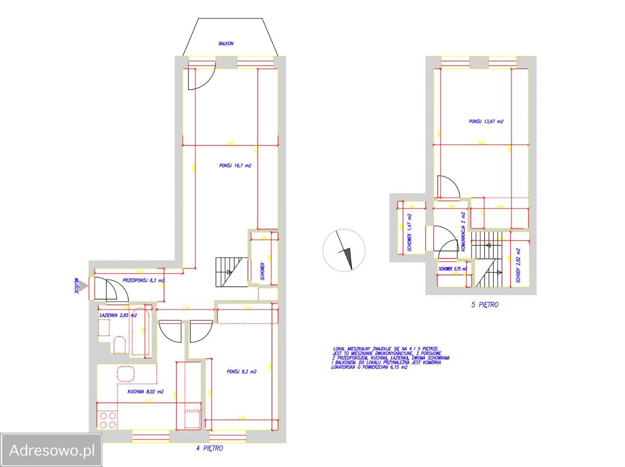 Mieszkanie 3-pokojowe Wrocław Śródmieście, ul. gen. Karola Kniaziewicza. Zdjęcie 15
